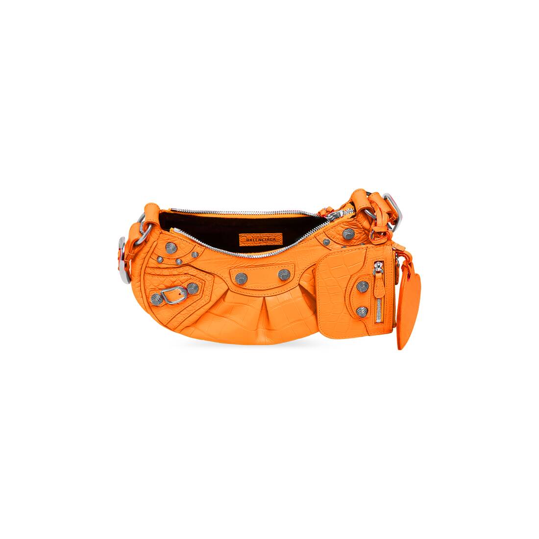 Balenciaga Orange Croc Nano Neo Classic Top Handle Bag Balenciaga